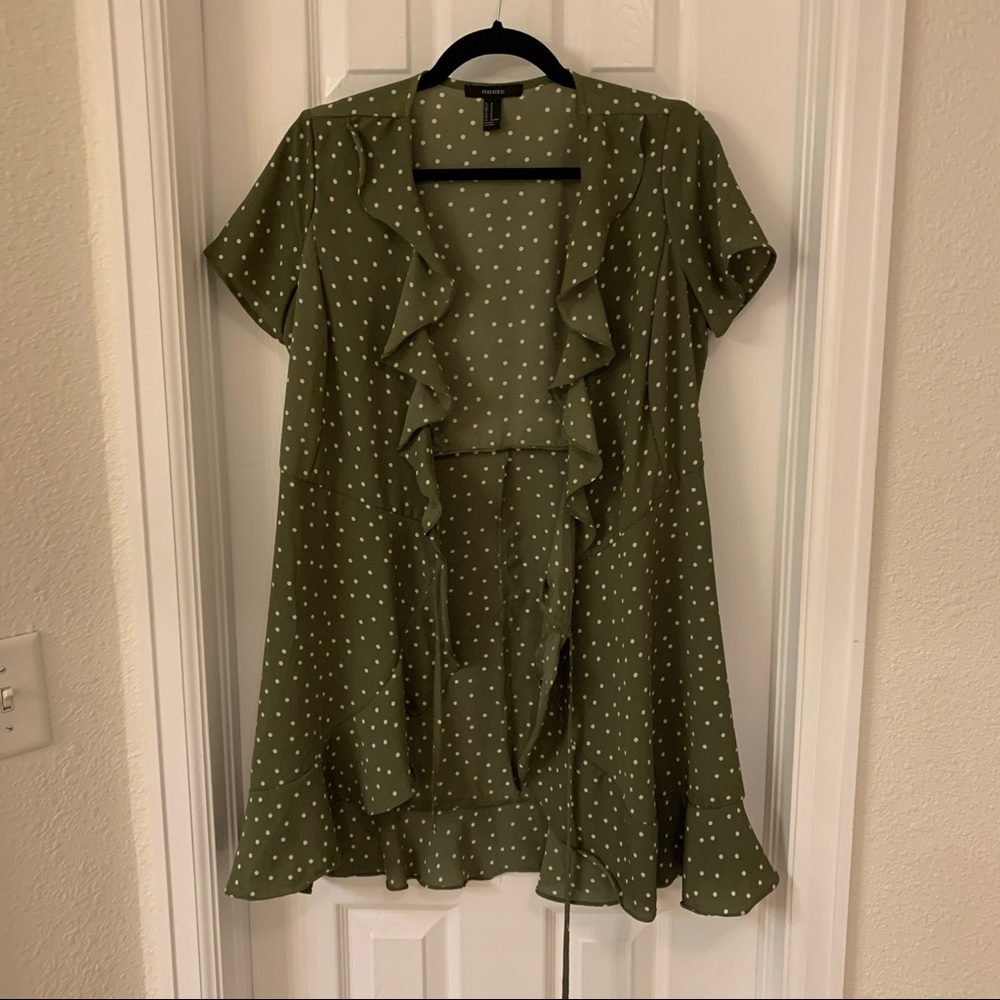 F21 Polka Dot Wrap Dress